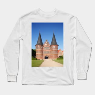 Holsten Gate, Luebeck, Schleswig-Holstein, Germany, Europe Long Sleeve T-Shirt